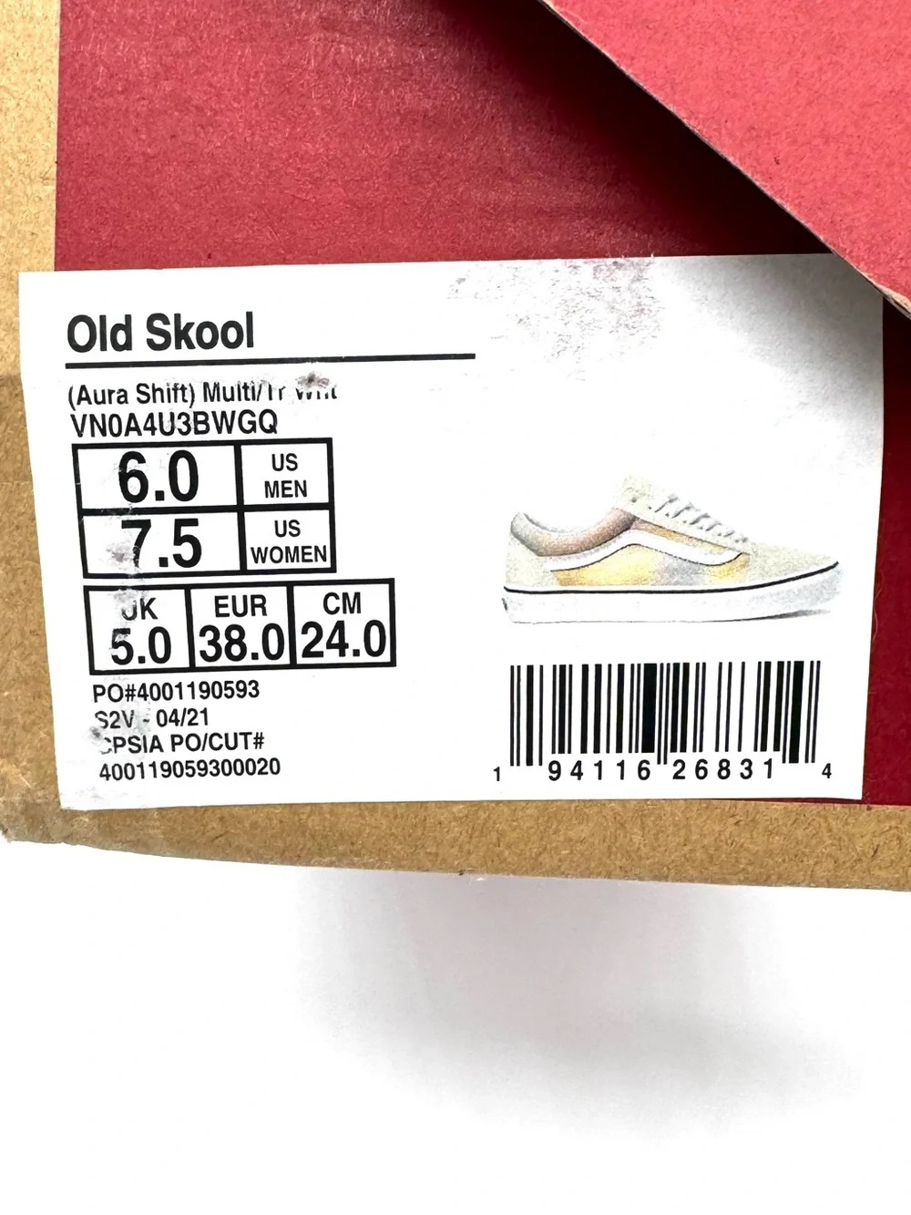 Women's Old Skool Vans - Cream/ Pink/Yellow